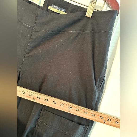 MAEVE Colette 33 Magic Fabric Wide Leg Crop Black Pull On Waist Leg Zip Adaptive - Picture 14 of 17